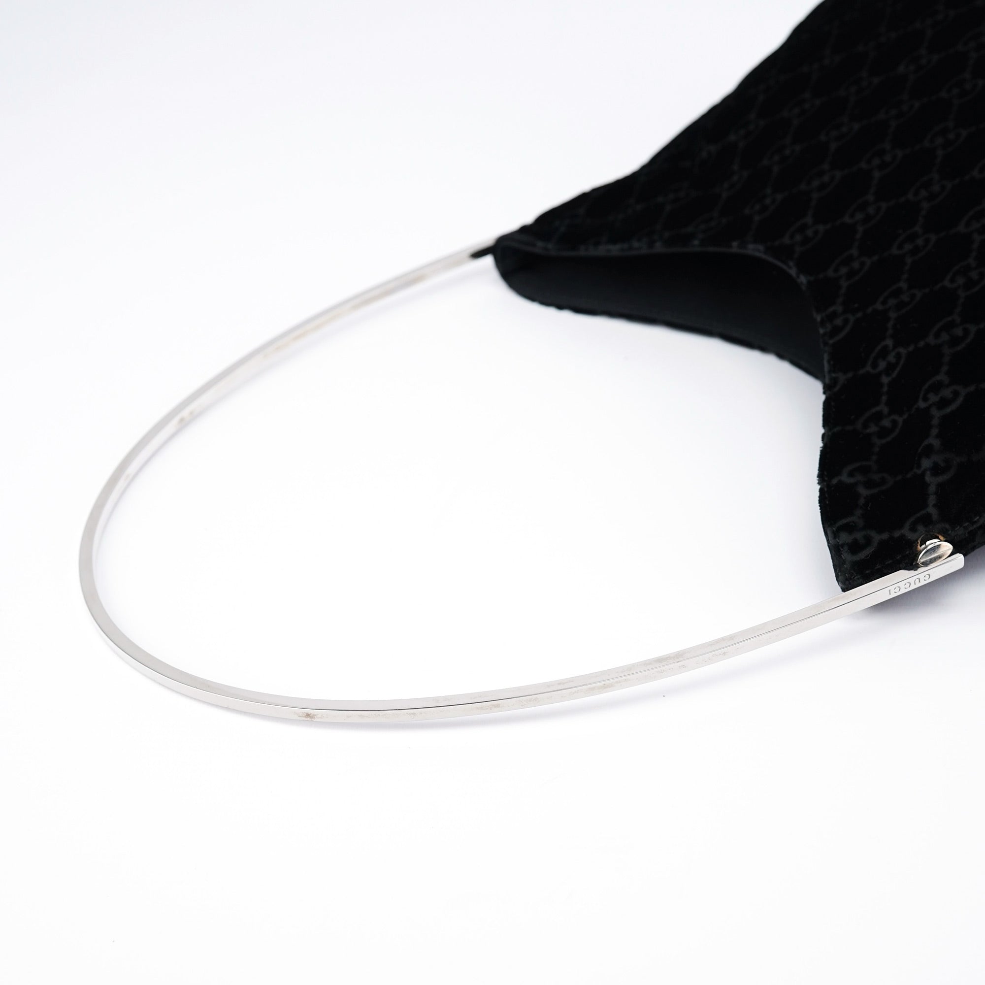 1997 Black GG Velvet Shoulder Bag
