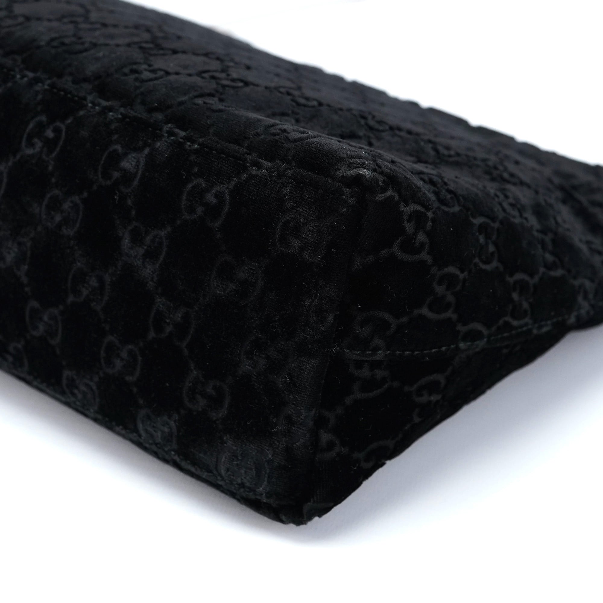 1997 Black GG Velvet Shoulder Bag