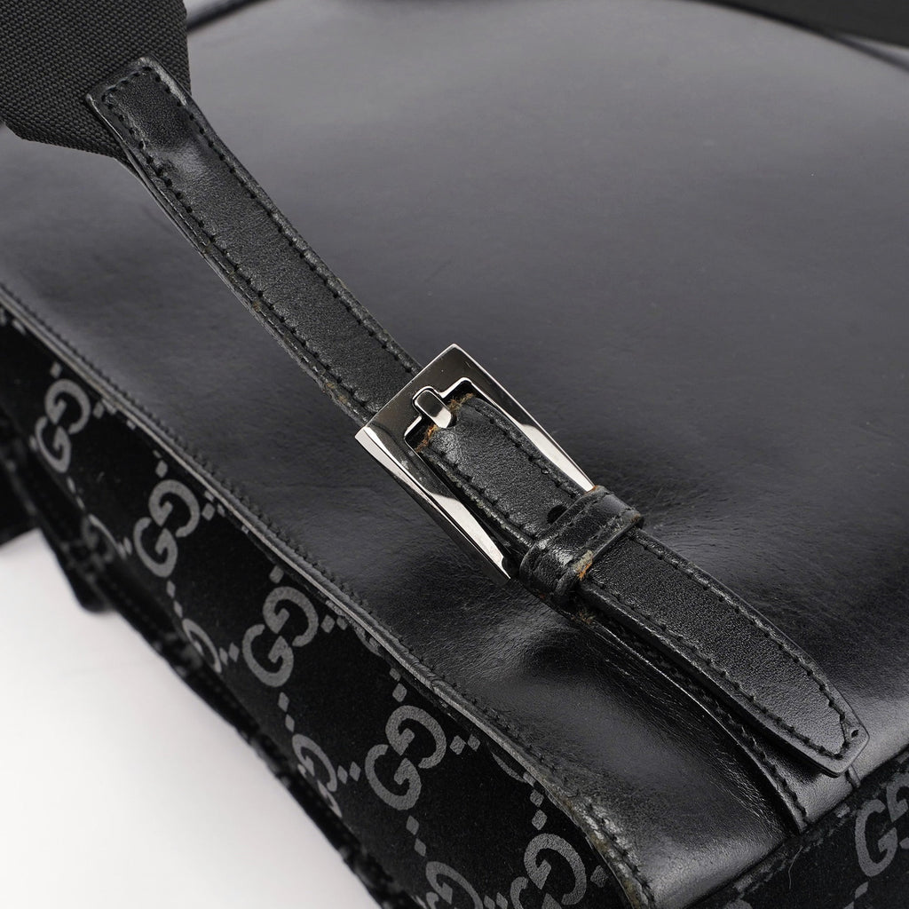 1997 Black Jackie Suede GG Backpack