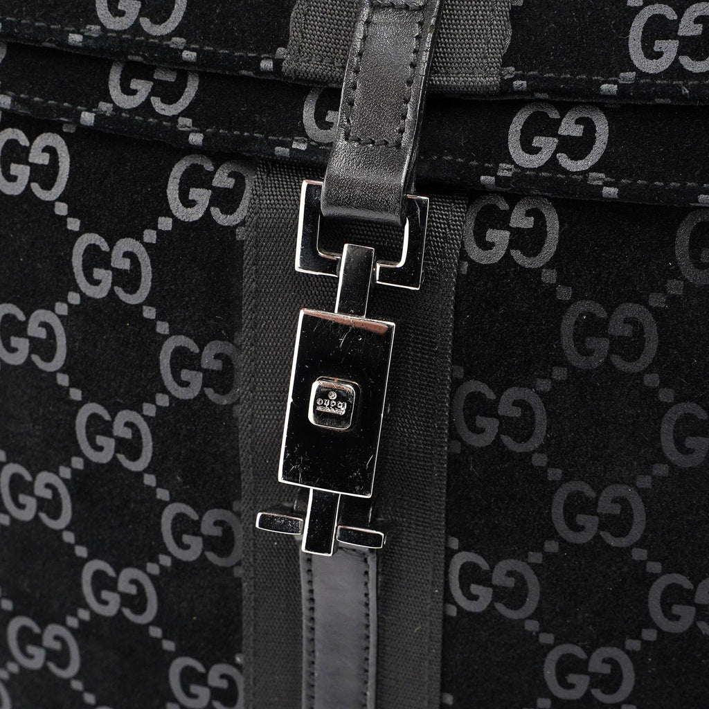 1997 Black Jackie Suede GG Backpack