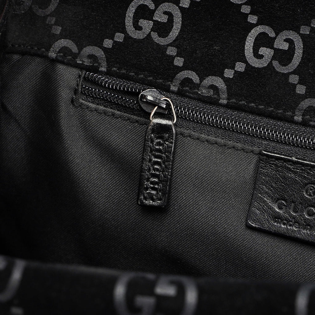 1997 Black Jackie Suede GG Backpack