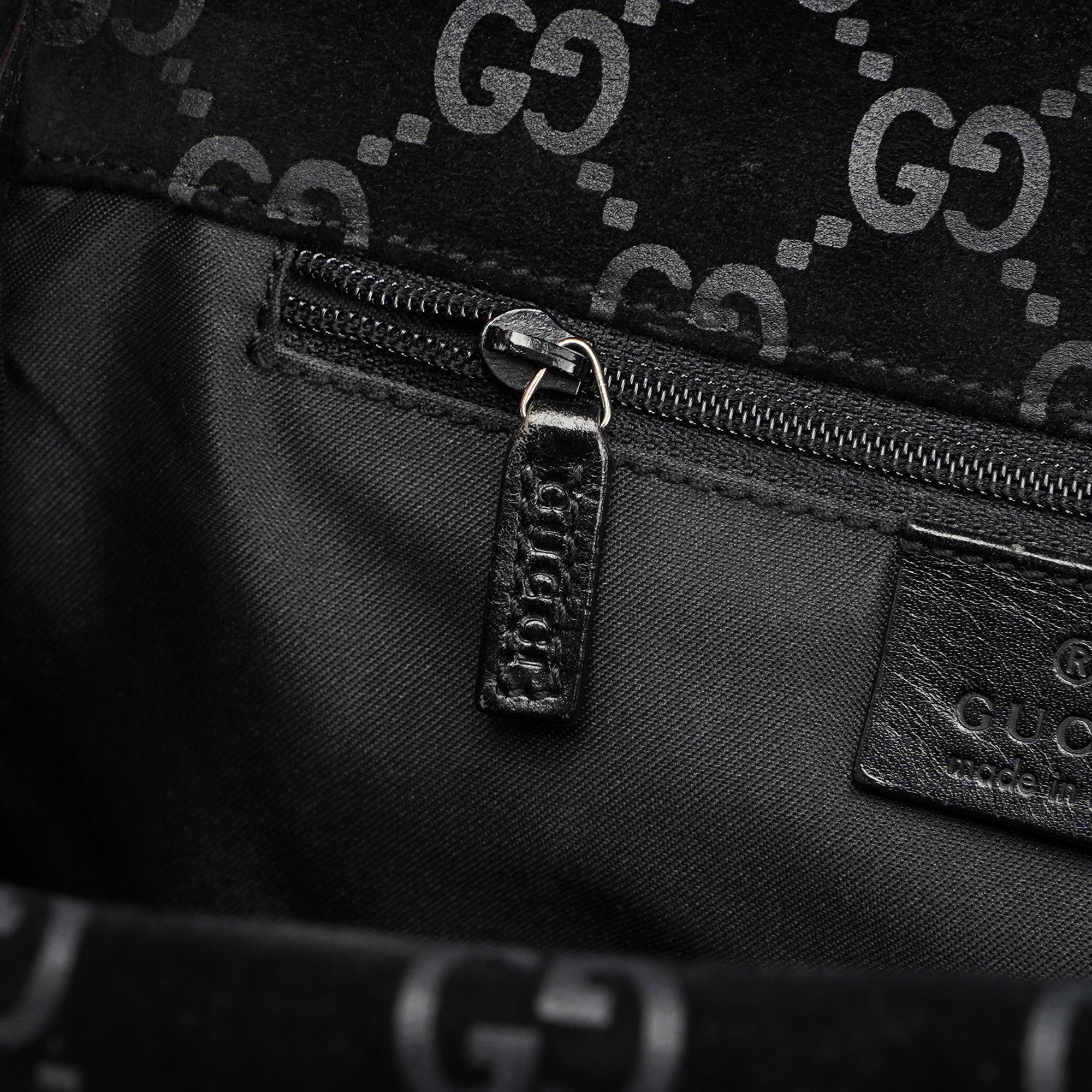1997 Black Jackie Suede GG Backpack