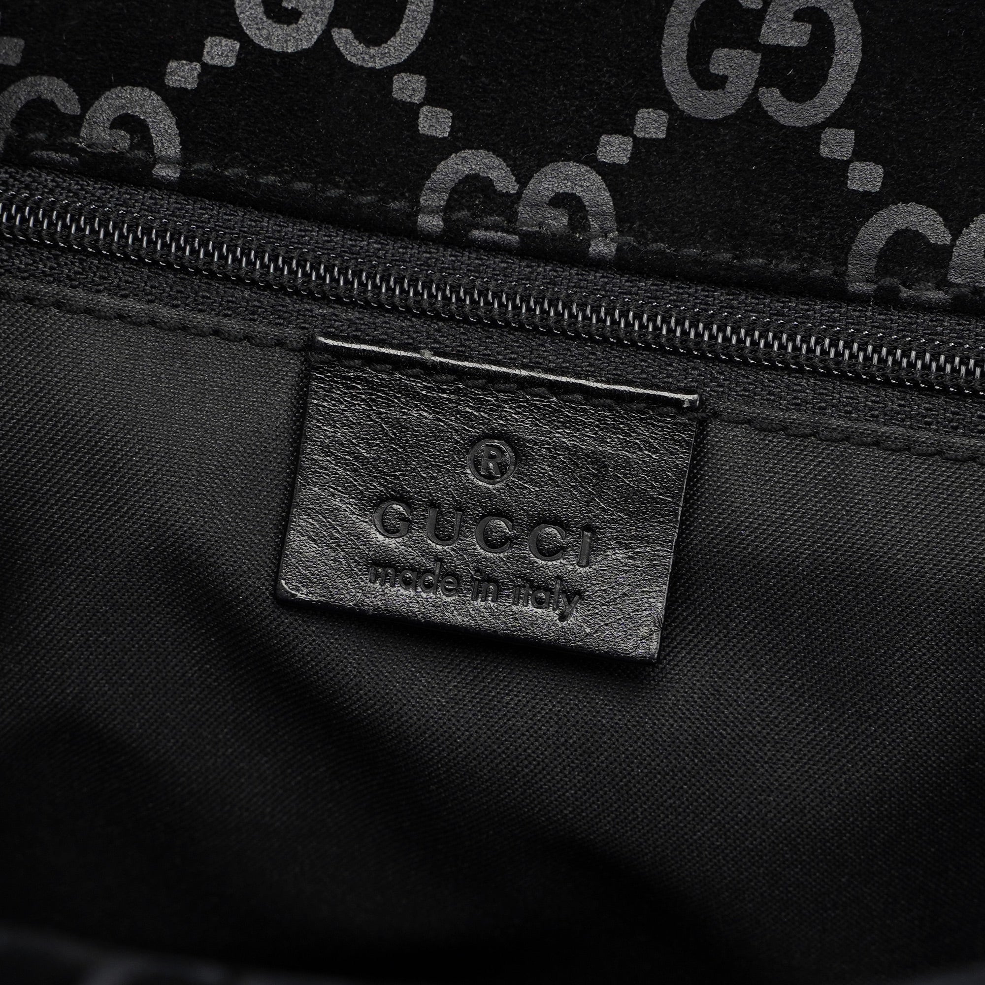 1997 Black Jackie Suede GG Backpack
