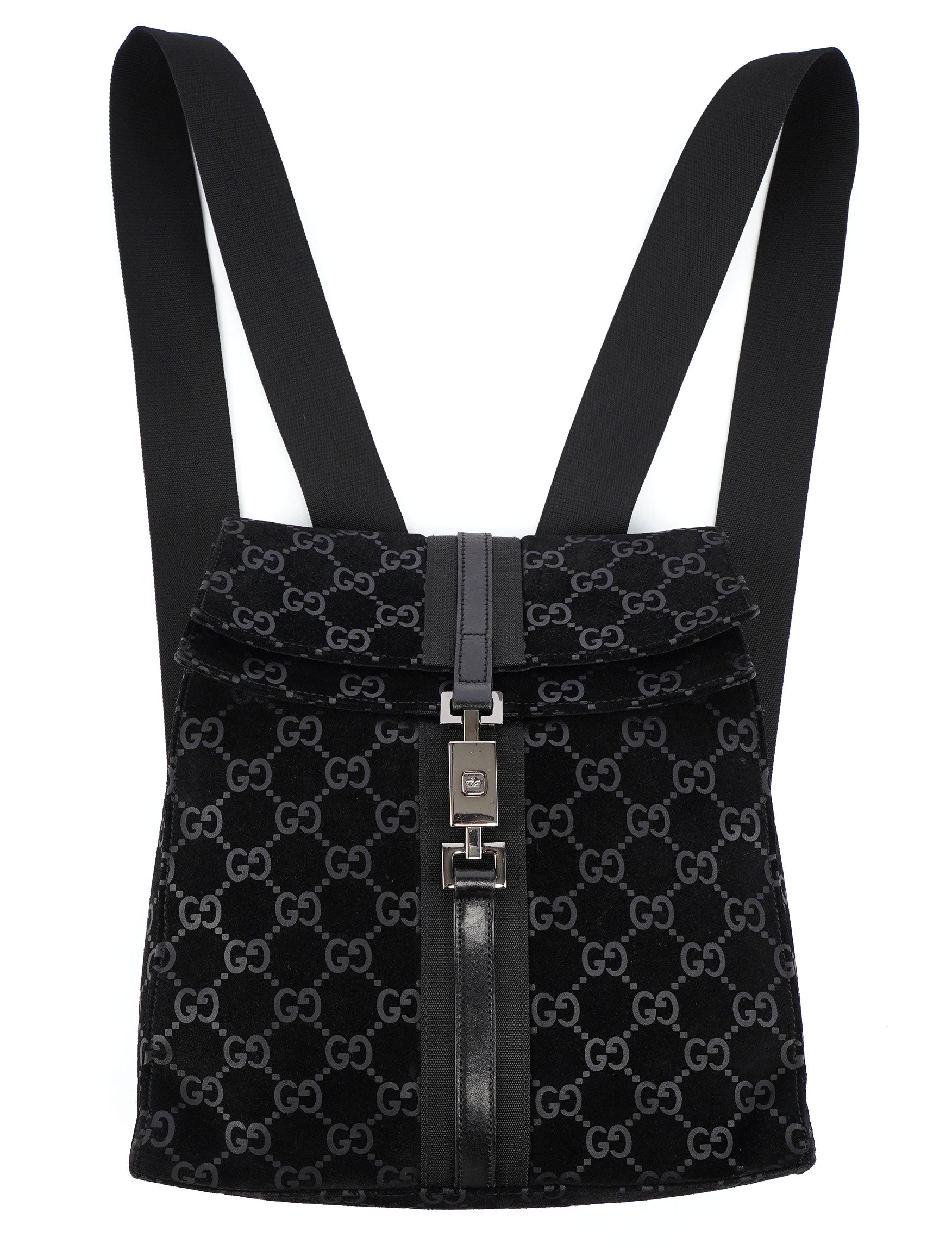 1997 Black Jackie Suede GG Backpack