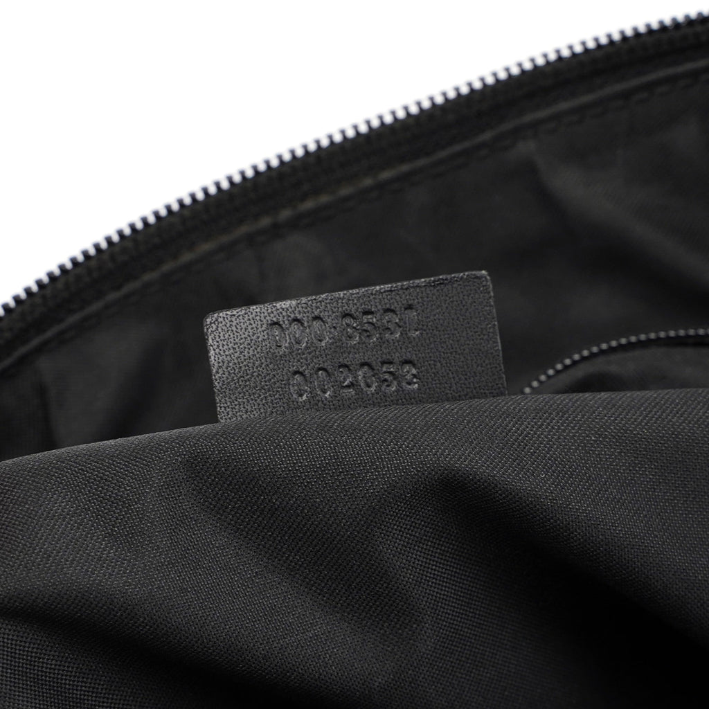 1997 Black Suede GG Bamboo Shoulder Bag