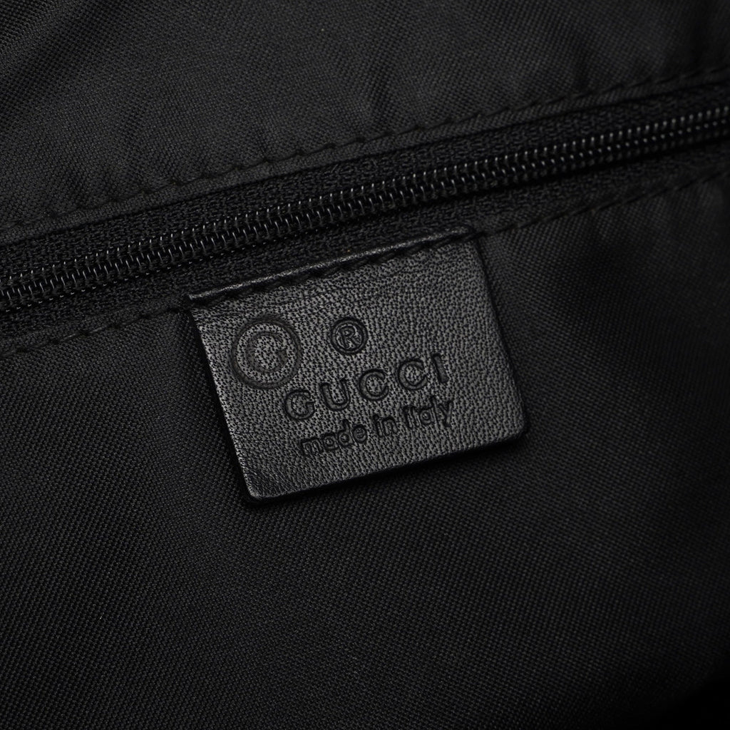 1997 Black Suede GG Bamboo Shoulder Bag