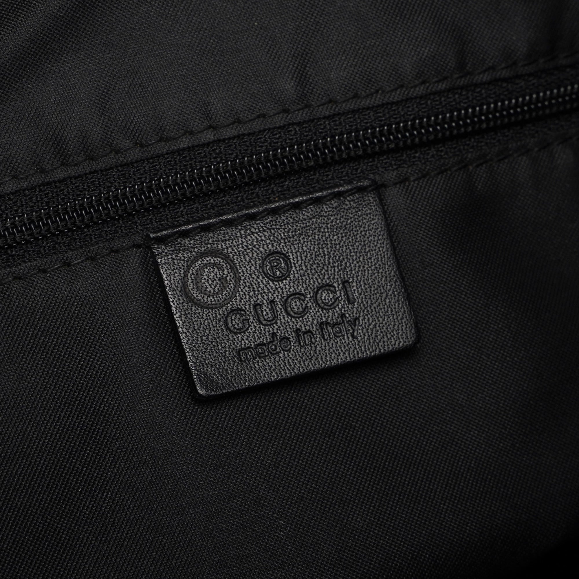1997 Black Suede GG Bamboo Shoulder Bag