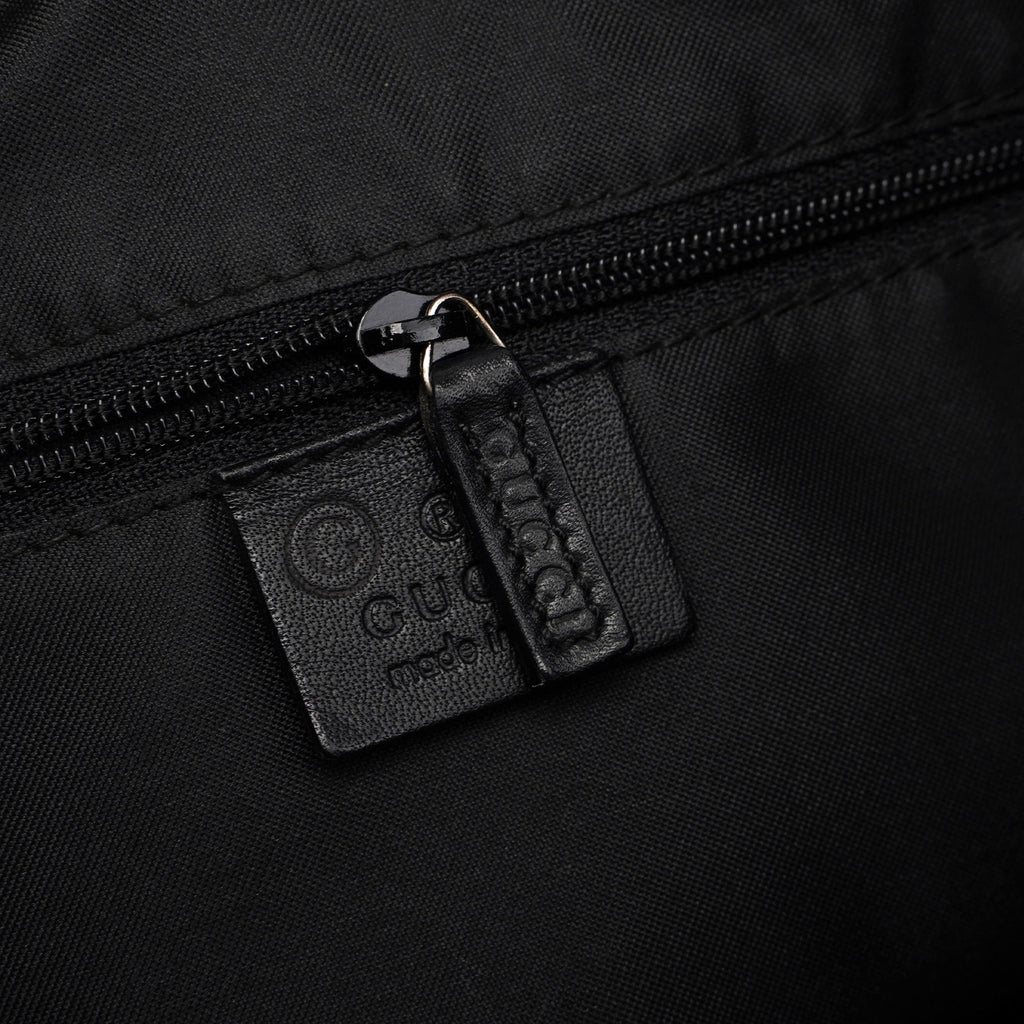 1997 Black Suede GG Bamboo Shoulder Bag