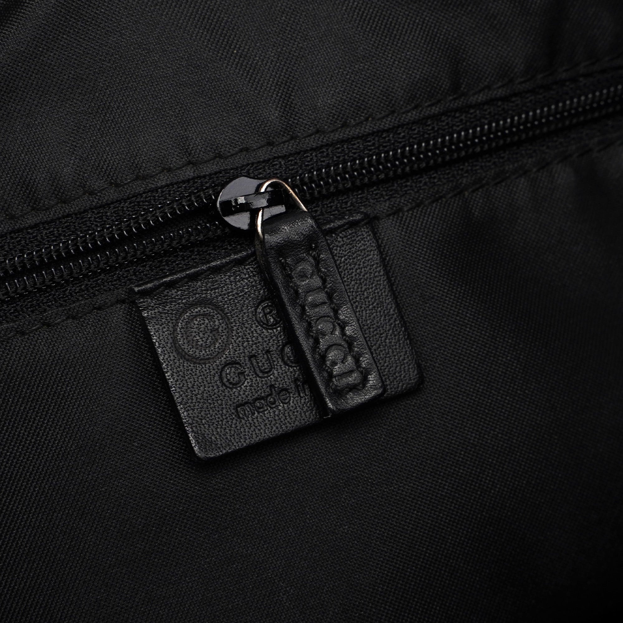 1997 Black Suede GG Bamboo Shoulder Bag