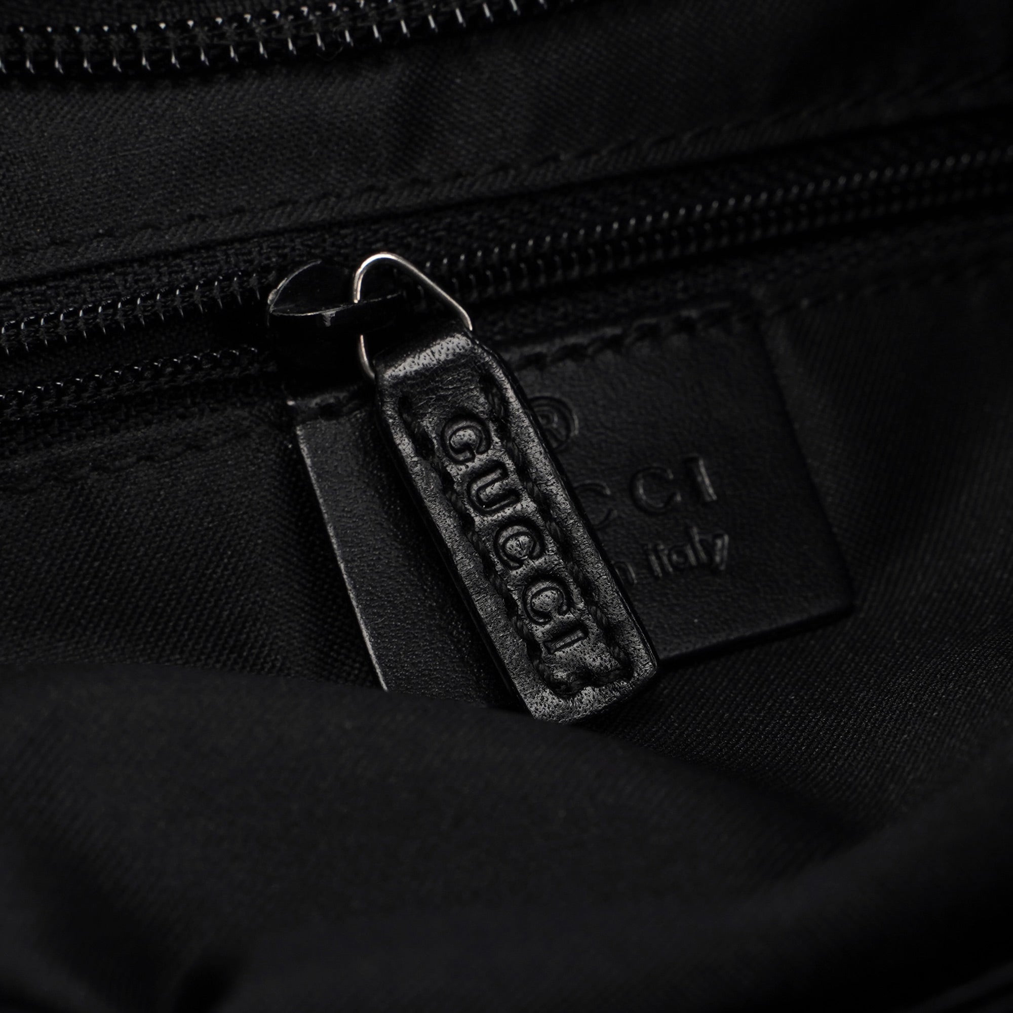 1997 Black Suede GG Hobo Shoulder Bag