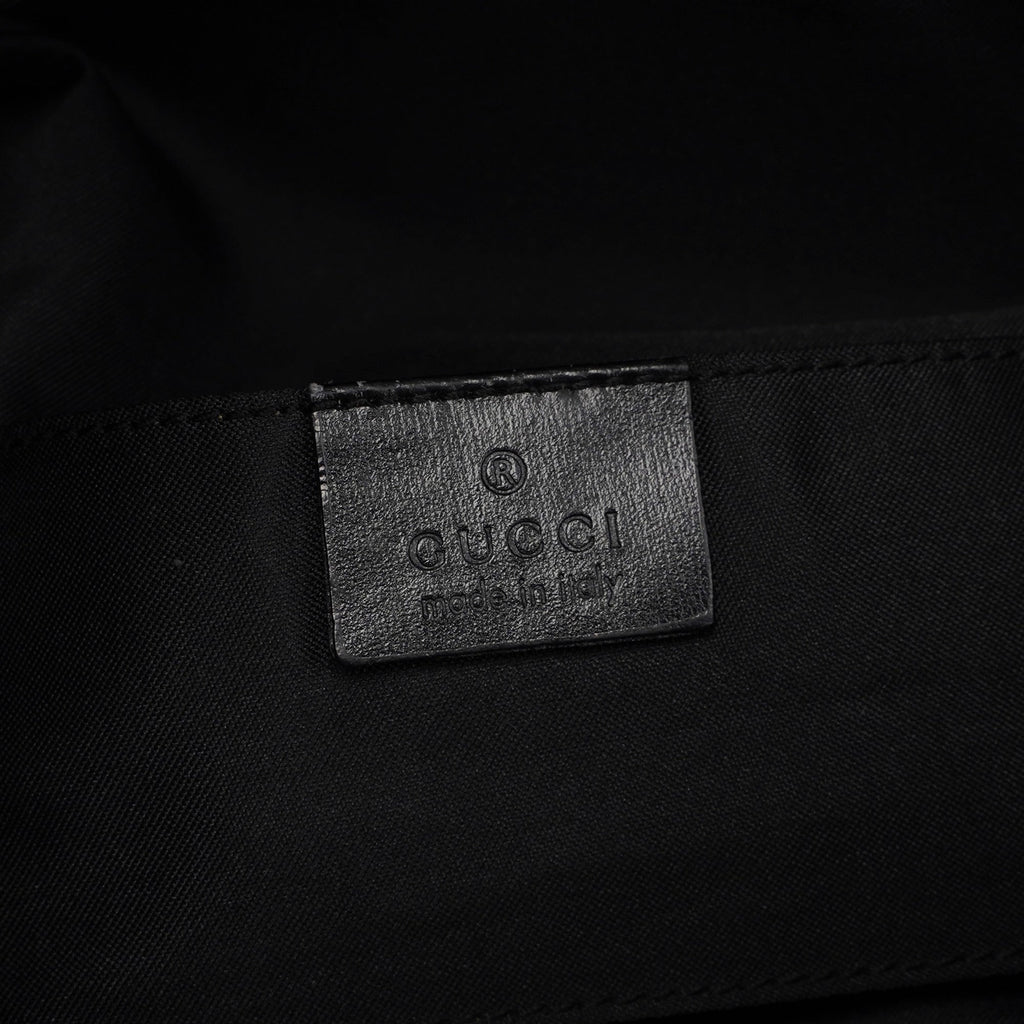 1997 Black Suede GG Hobo Shoulder Bag