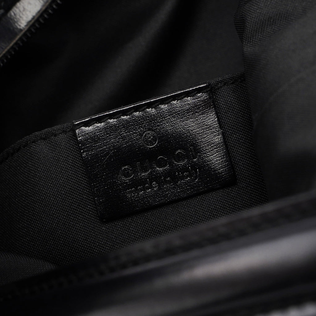 1997 Black Suede GG Hobo Shoulder Bag