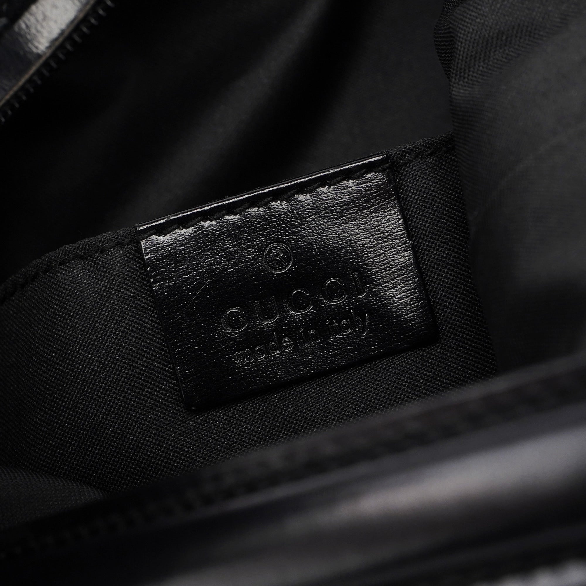 1997 Black Suede GG Hobo Shoulder Bag