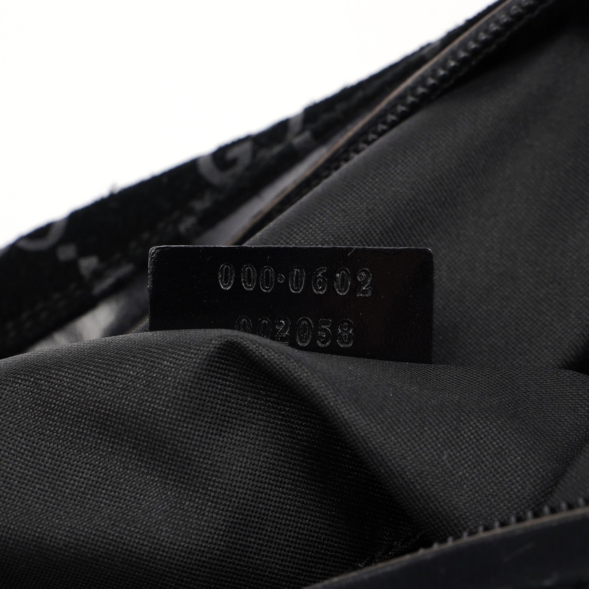 1997 Black Suede GG Hobo Shoulder Bag