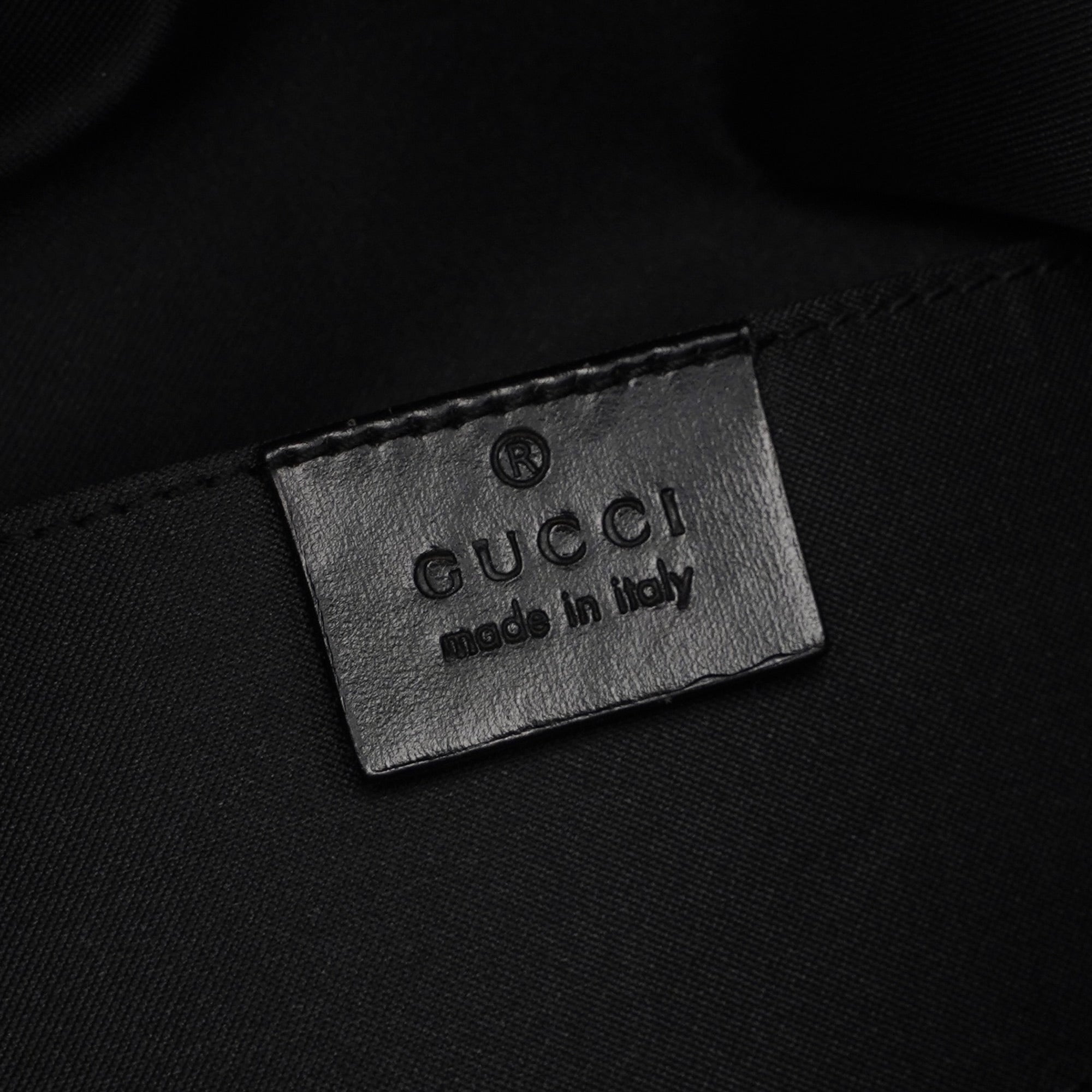 1997 Black Suede GG Hobo Shoulder Bag