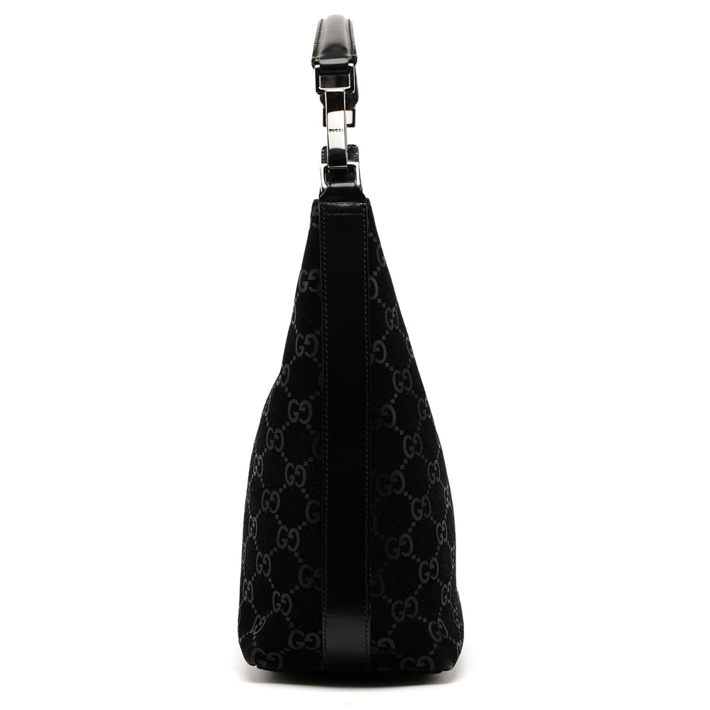 1997 Black Suede GG Monogram Bag