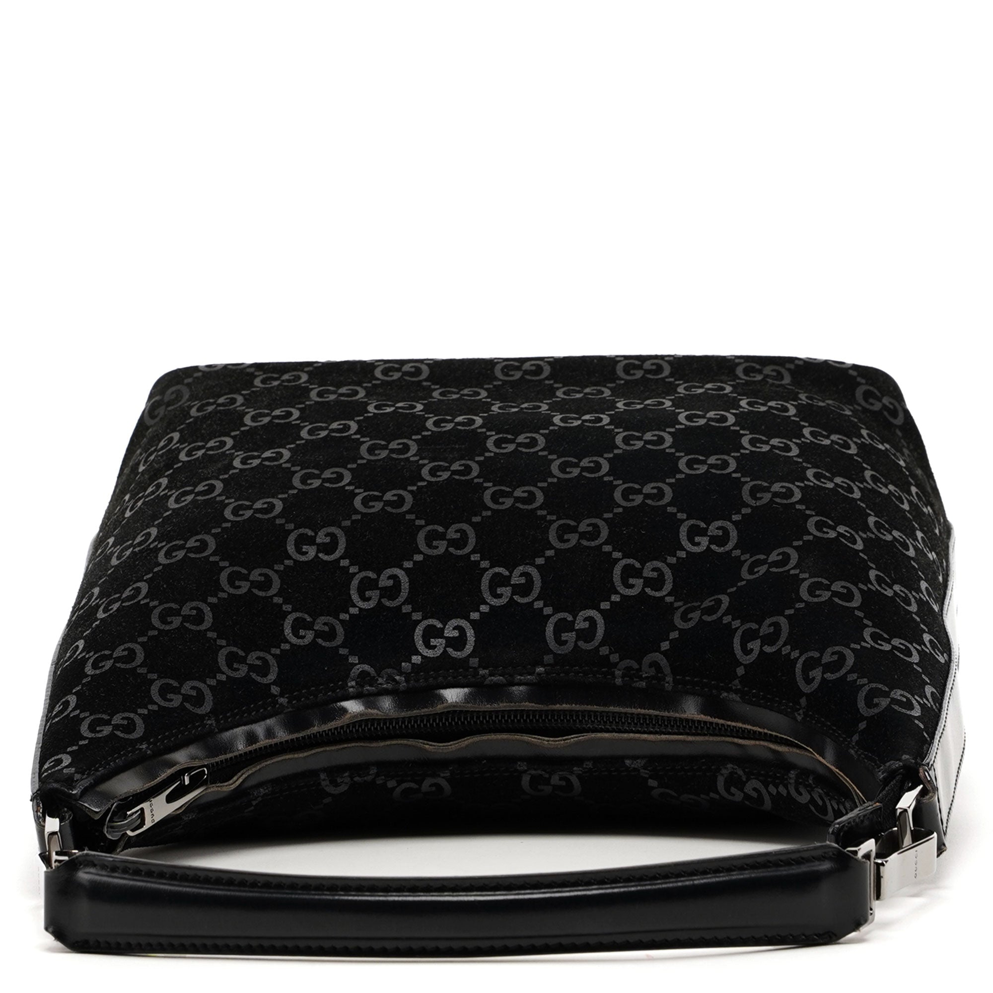 1997 Black Suede GG Monogram Bag