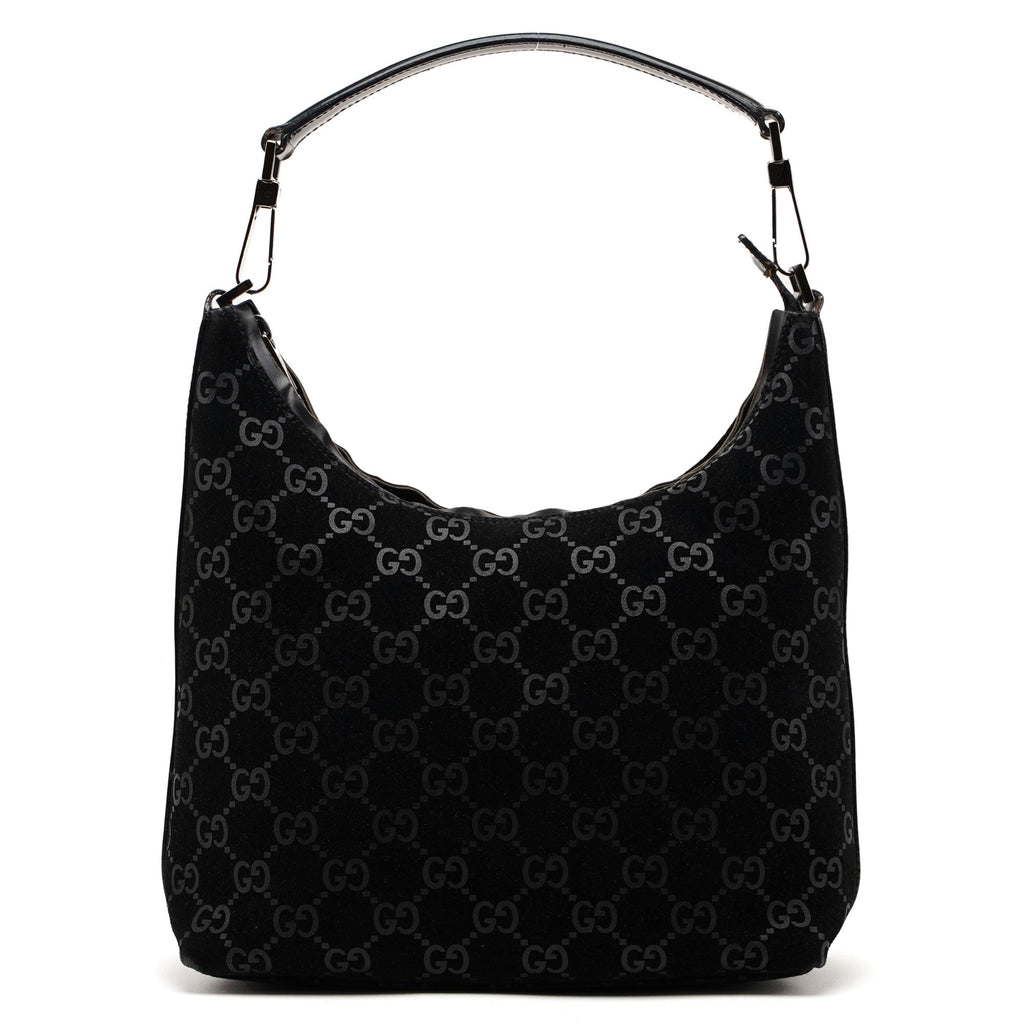 1997 Black Suede GG Monogram Bag