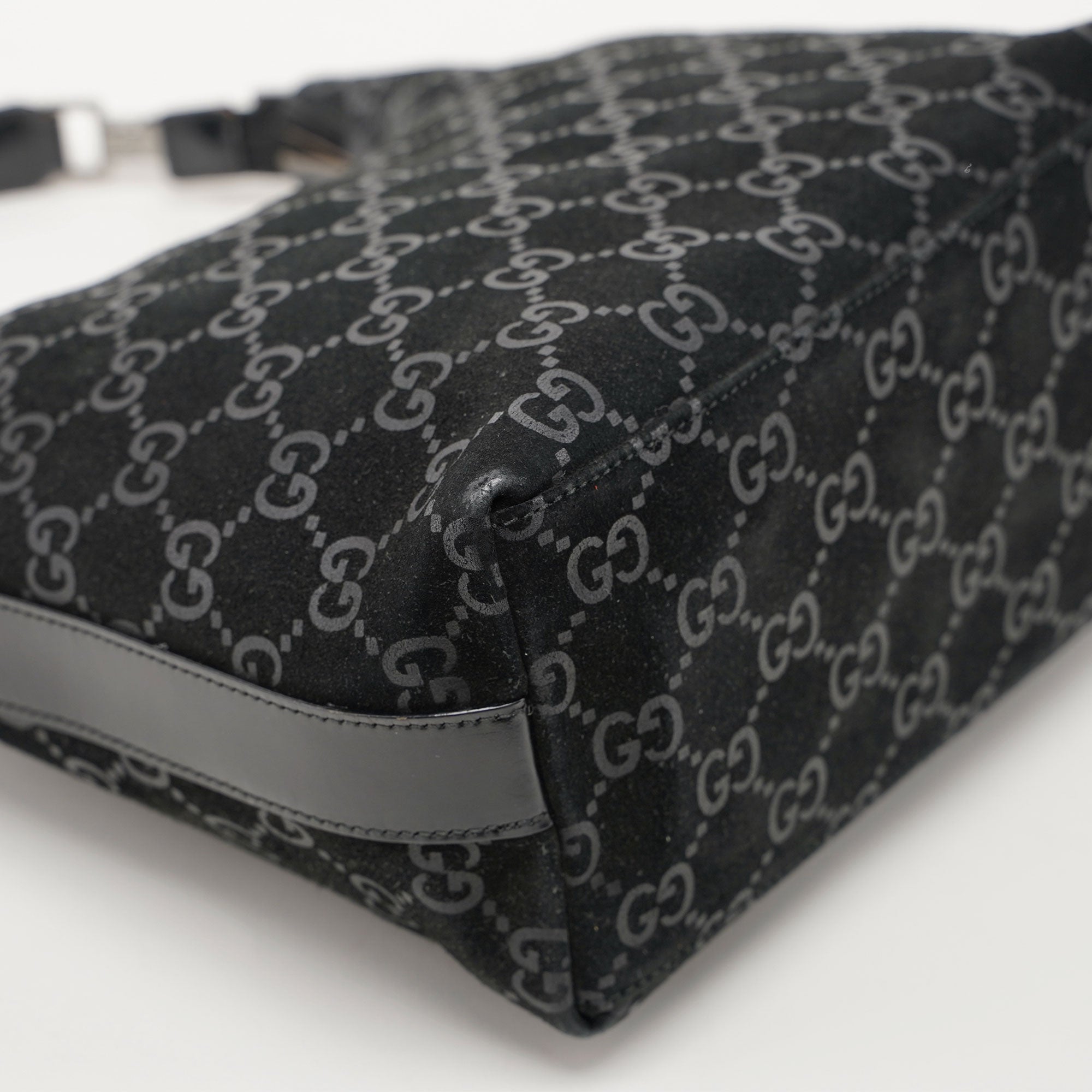 1997 Black Suede GG Monogram Bag