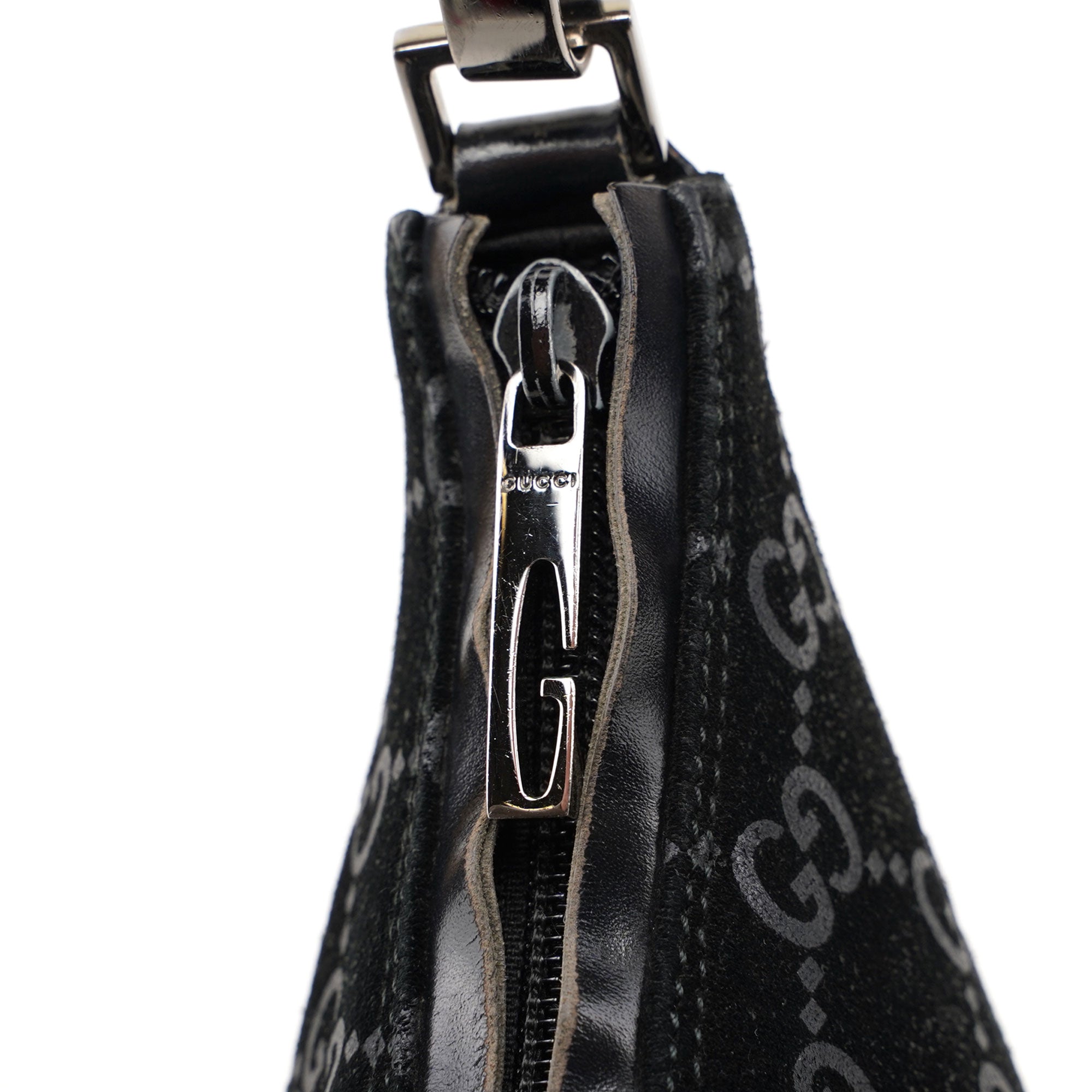 1997 Black Suede GG Monogram Bag