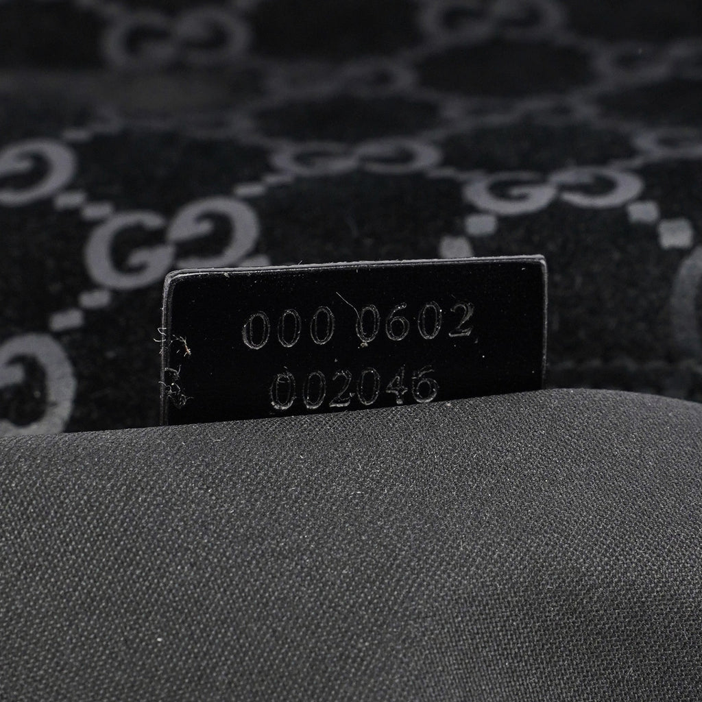 1997 Black Suede GG Shoulder Bag