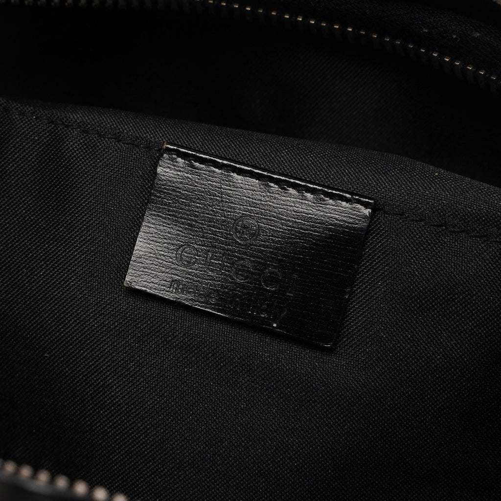 1997 Black Suede GG Shoulder Bag