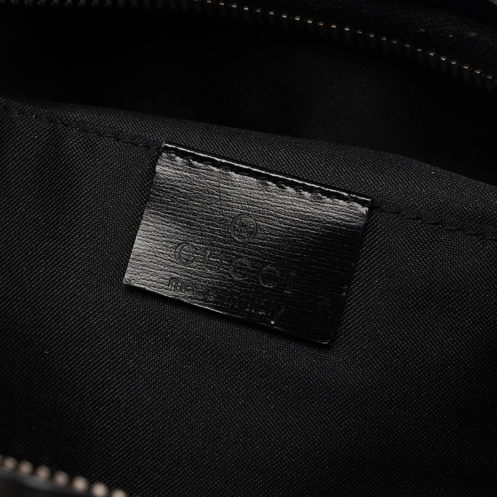 1997 Black Suede GG Shoulder Bag