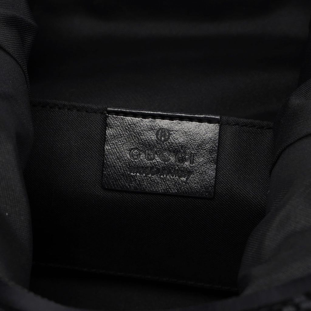 1997 Black Suede GG Shoulder Bag