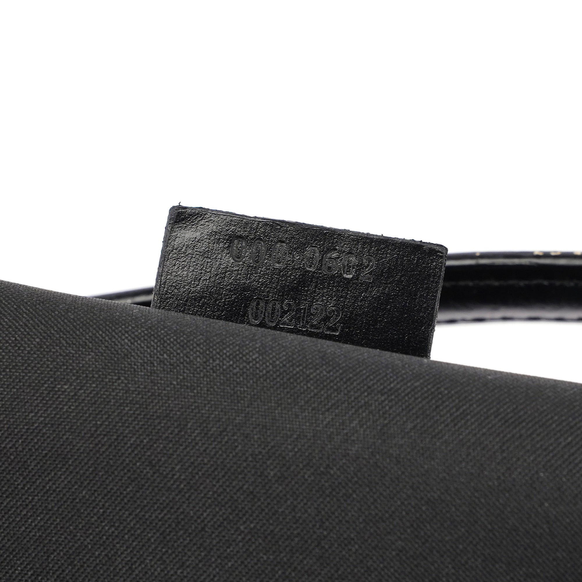 1997 Black Suede GG Shoulder Bag