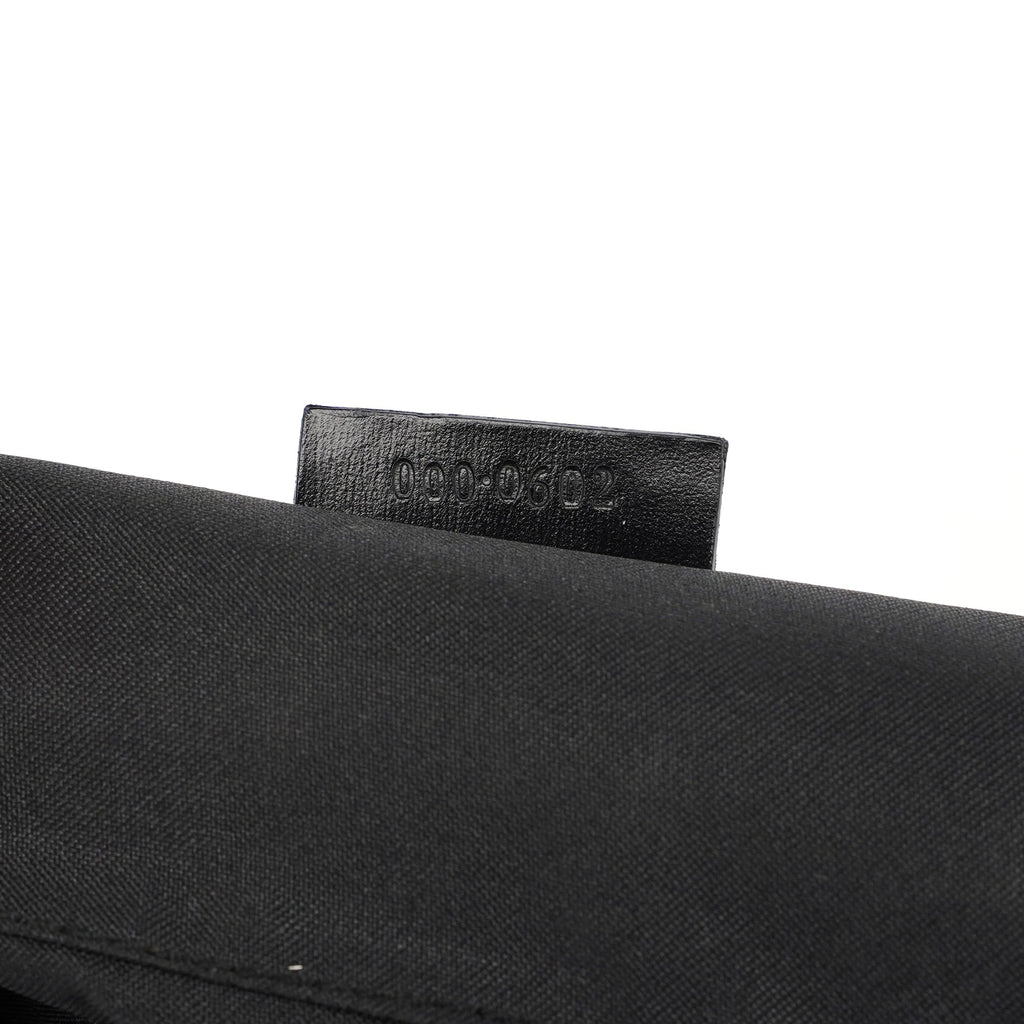 1997 Black Suede GG Shoulder Bag