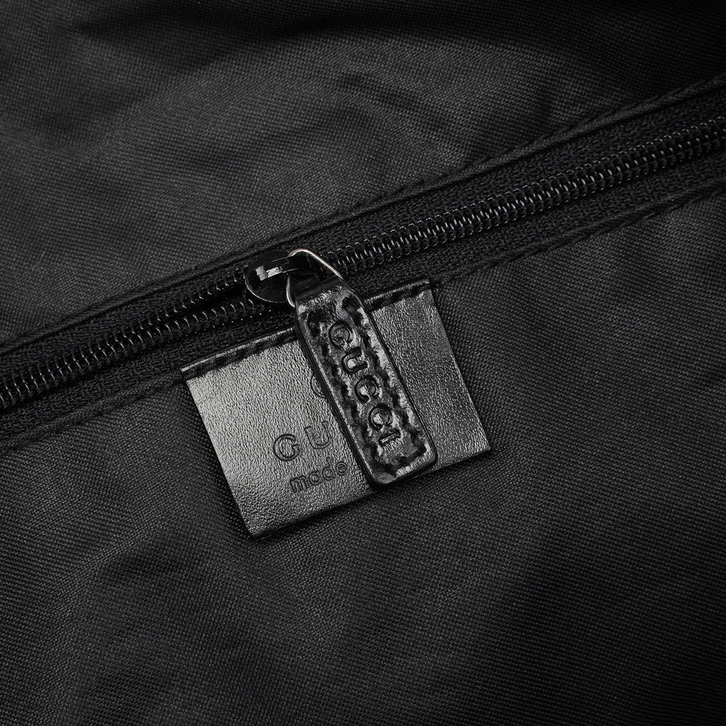 1997 Black Suede GG Shoulder Bag