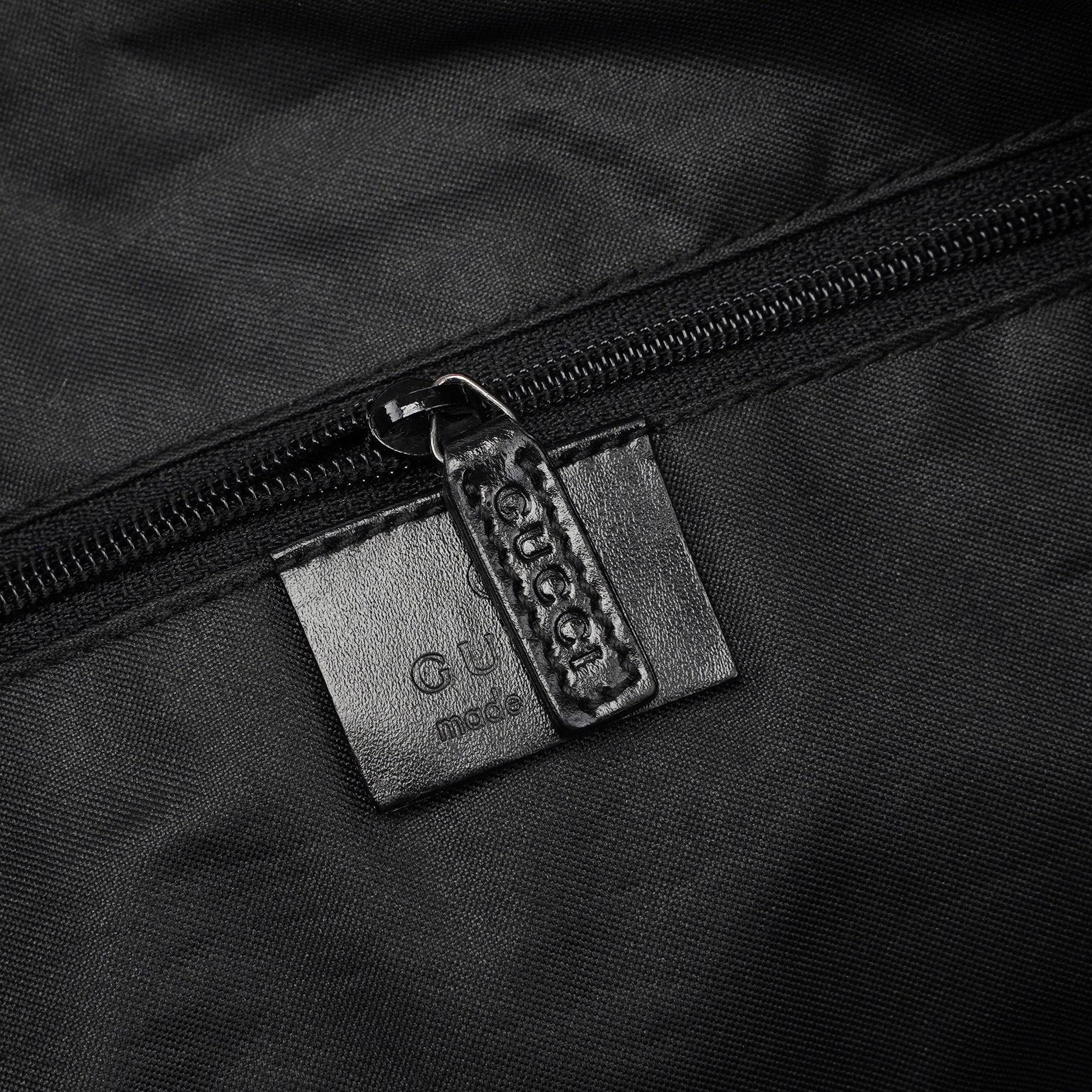 1997 Black Suede GG Shoulder Bag