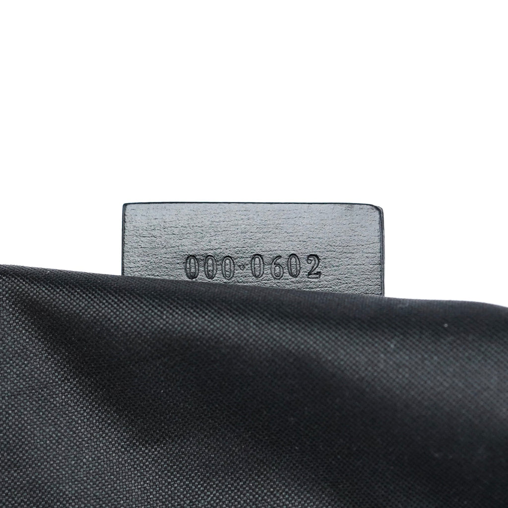 1997 Black Suede GG Shoulder Bag