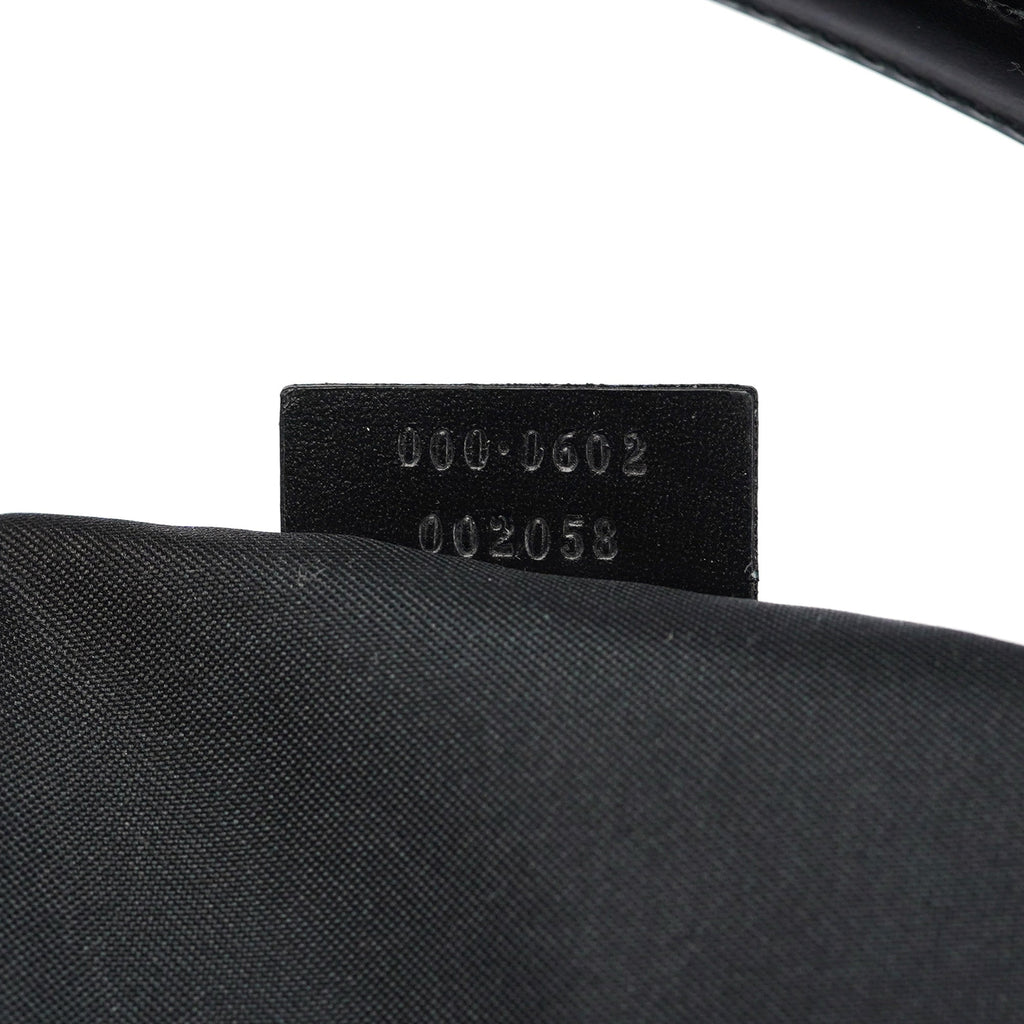 1997 Black Suede GG Shoulder Bag
