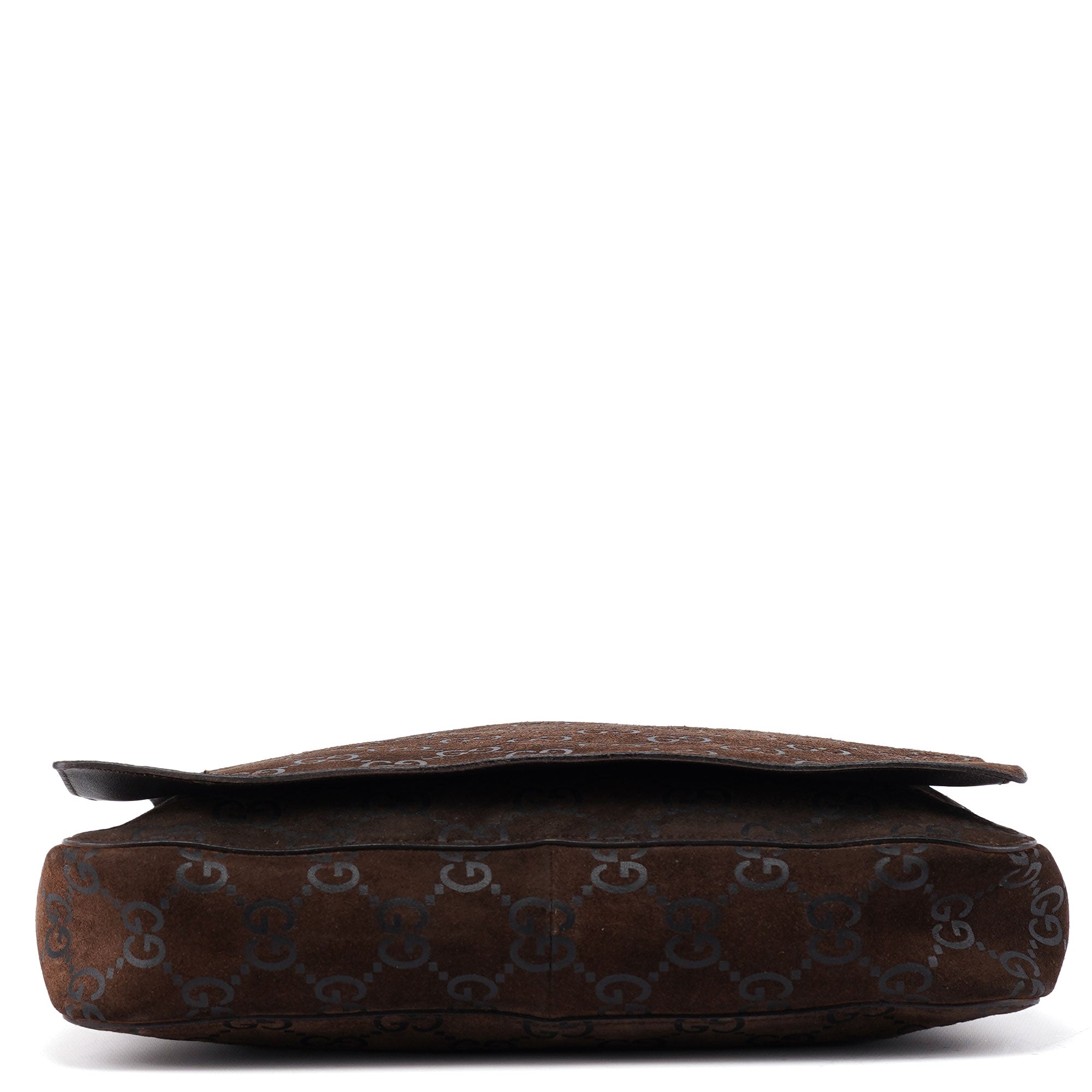 1997 Brown GG Suede Horsebit Shoulder Bag