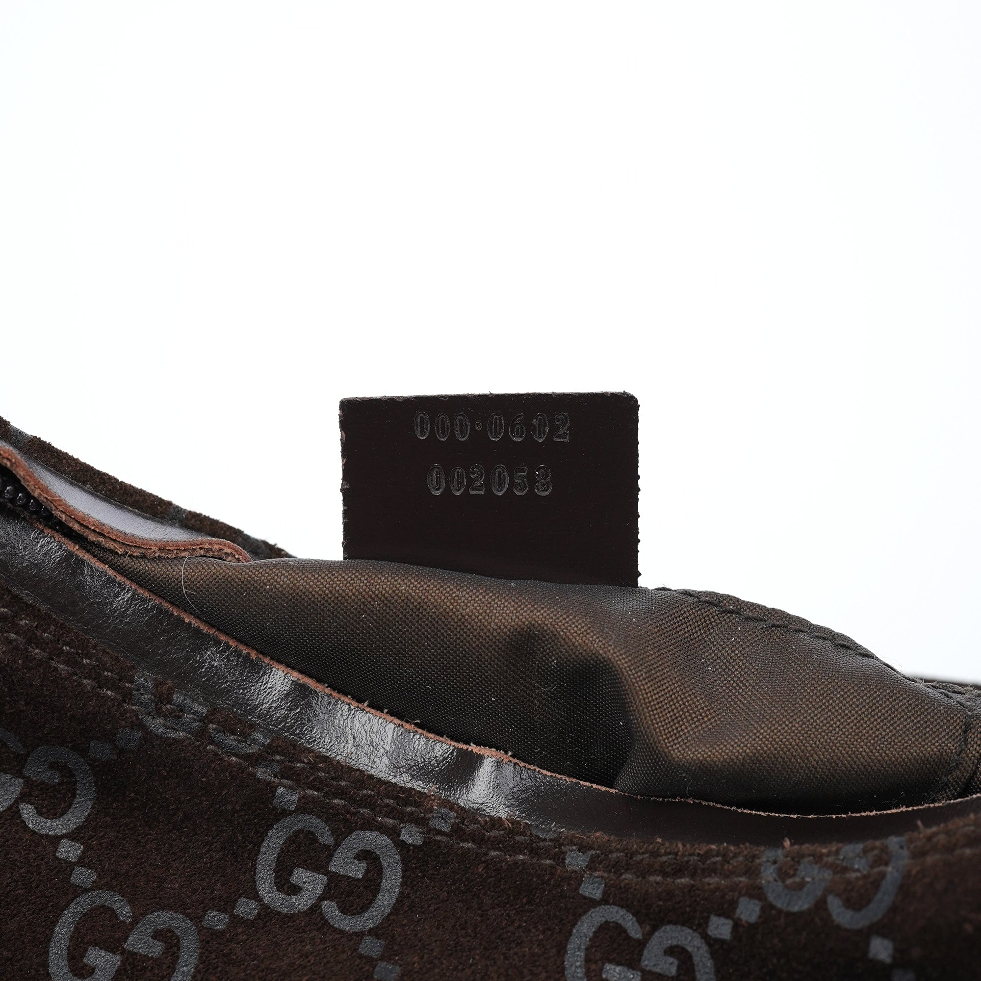 1997 Brown GG Suede Shoulder Bag
