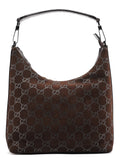 1997 Brown GG Suede Shoulder Bag