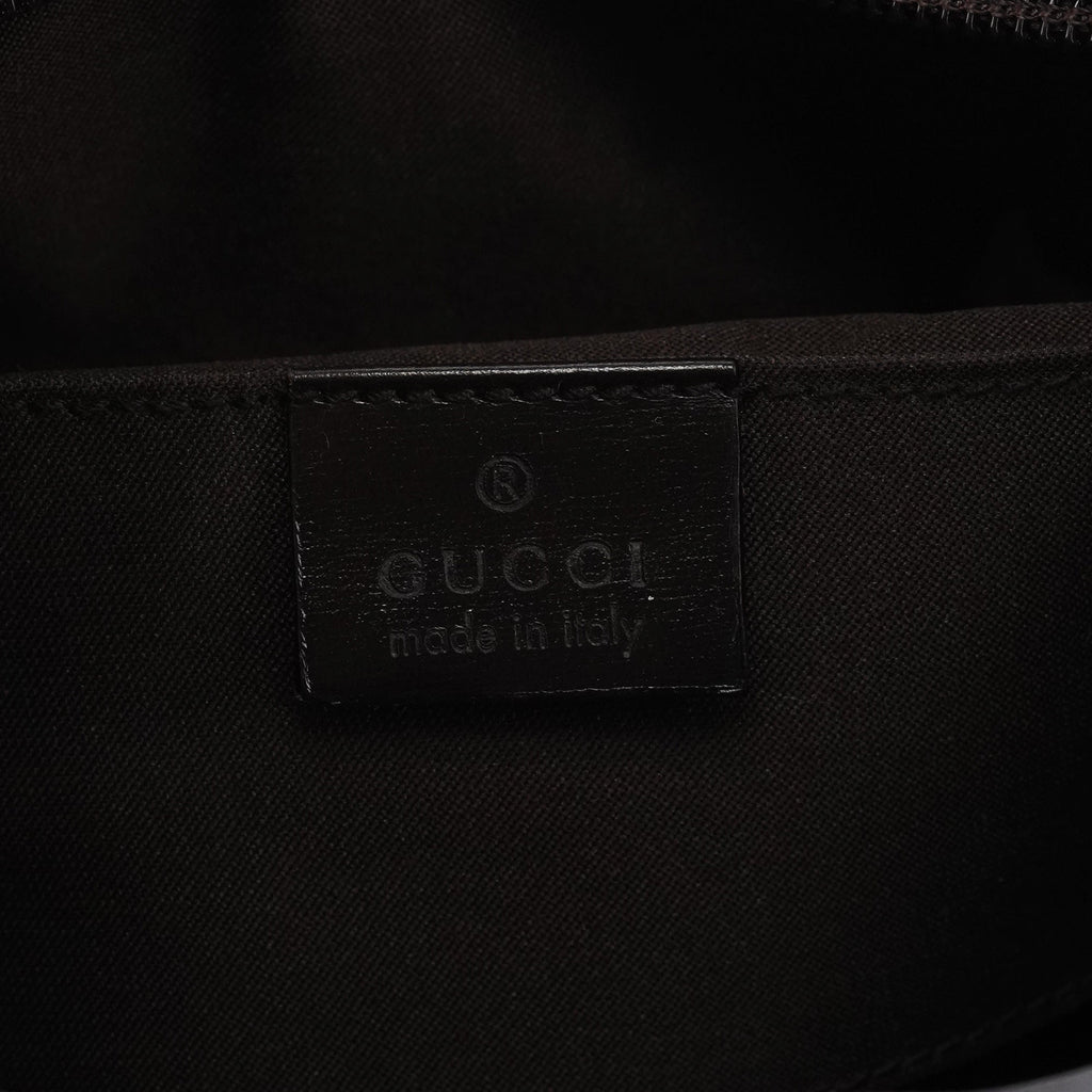 1997 Brown GG Suede Shoulder Bag