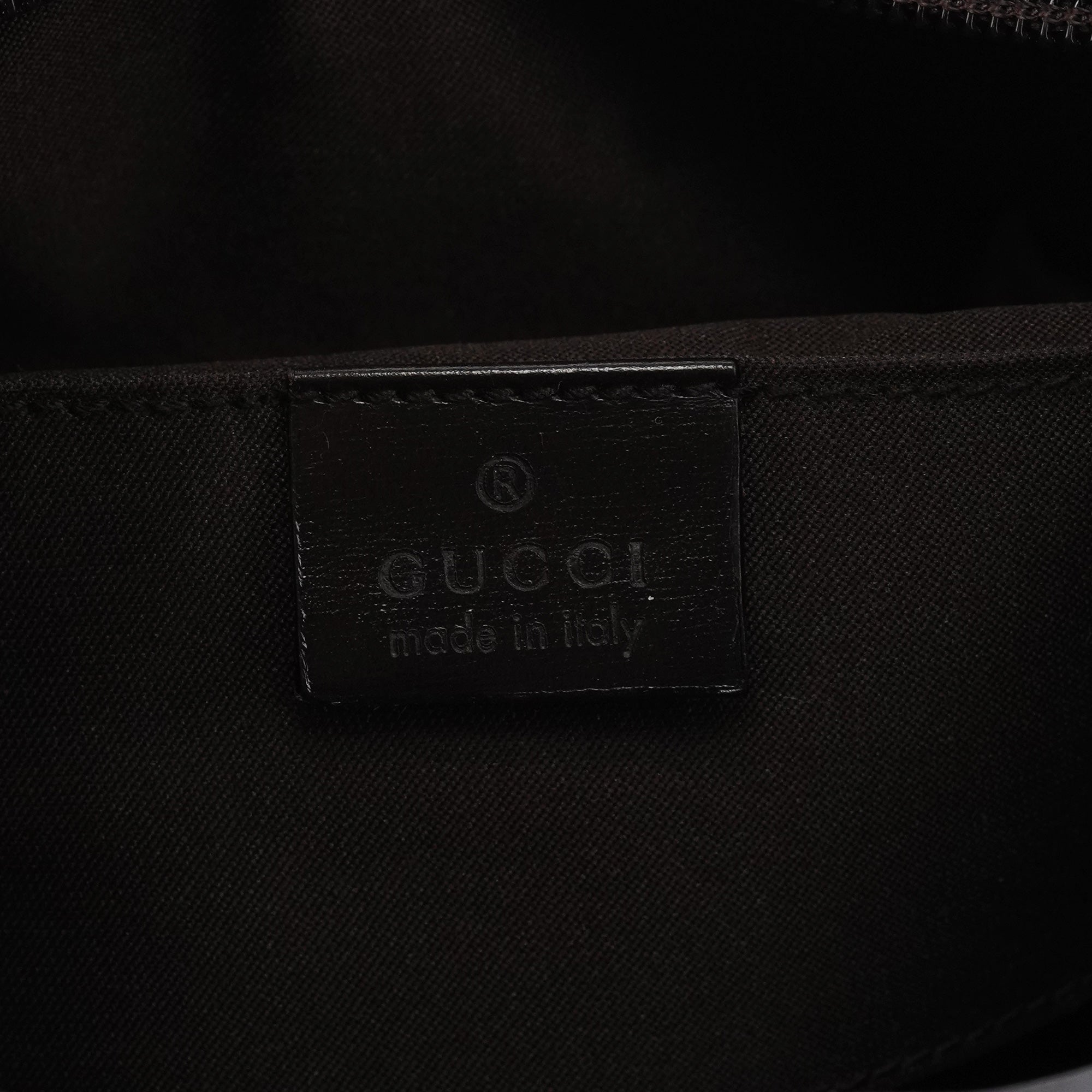 1997 Brown GG Suede Shoulder Bag