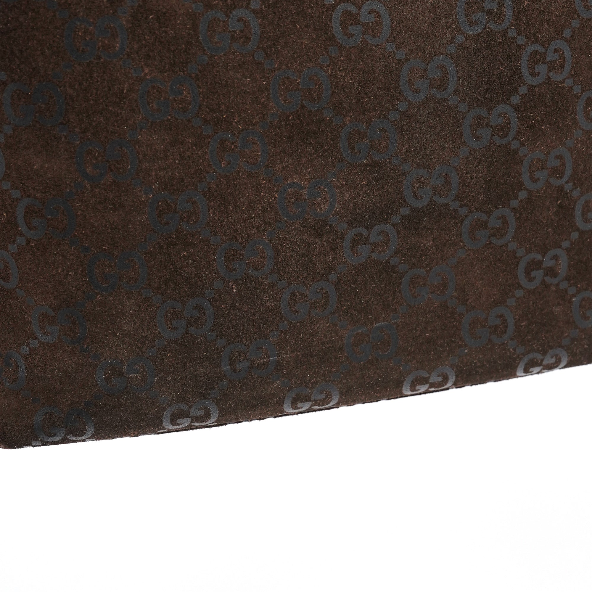 1997 Brown GG Suede Shoulder Bag