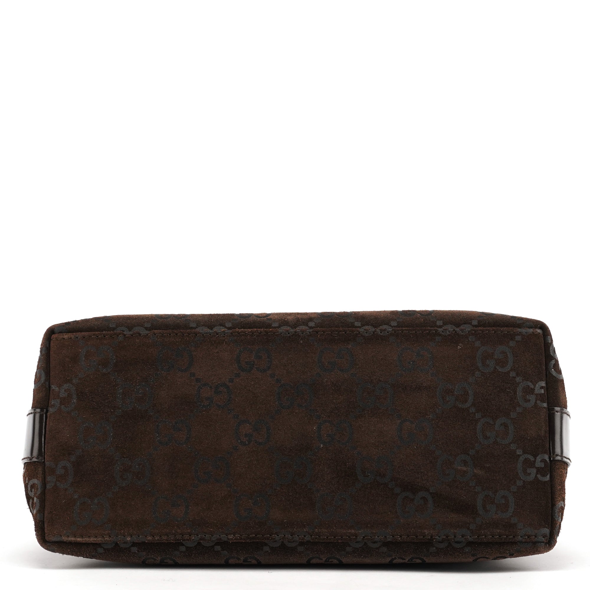 1997 Brown GG Suede Shoulder Bag