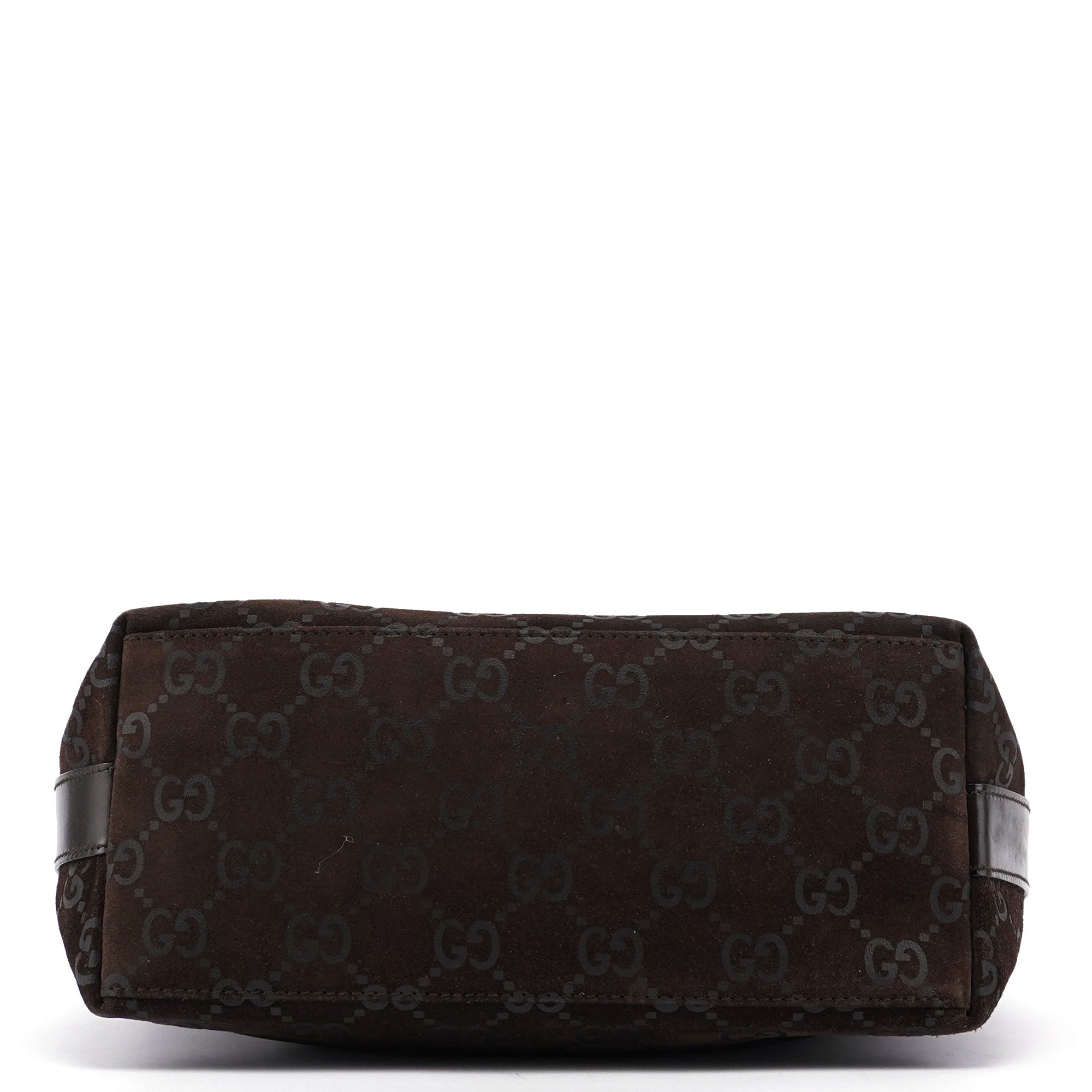1997 Brown Suede GG Shoulder Bag