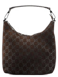 1997 Brown Suede GG Shoulder Bag