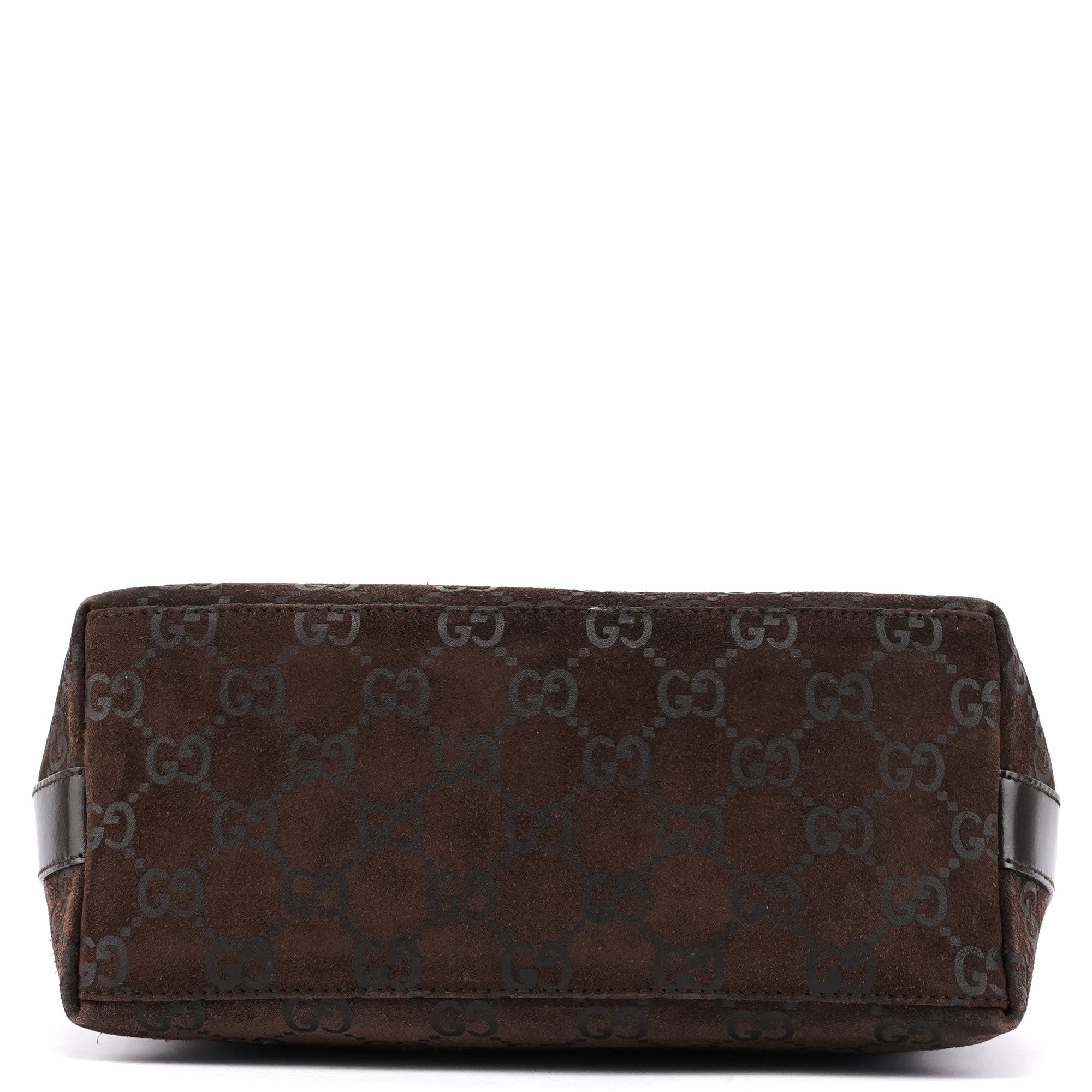 1997 Brown Suede GG Shoulder Bag