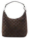 1997 Brown Suede GG Shoulder Bag