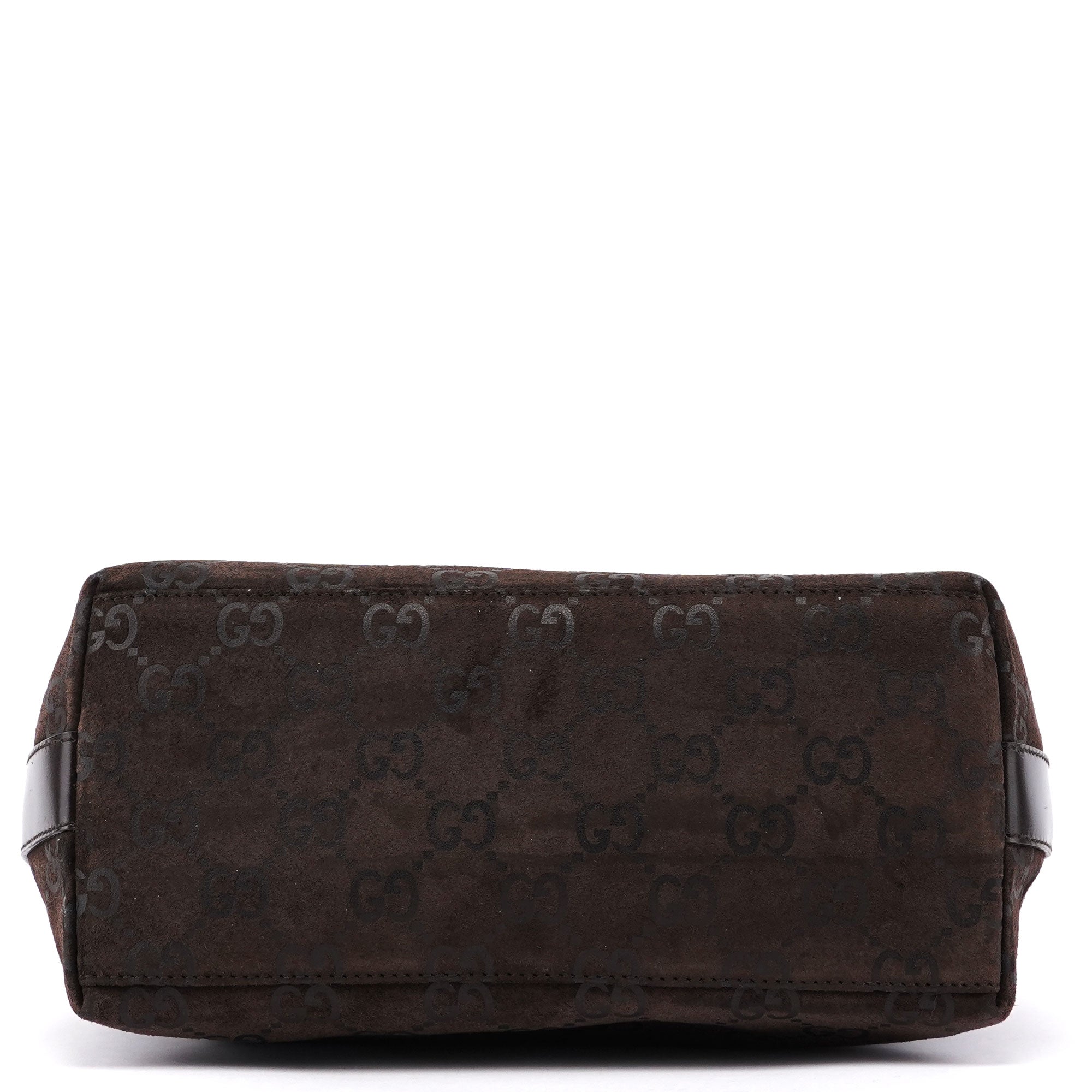 1997 Brown Suede GG Shoulder Bag
