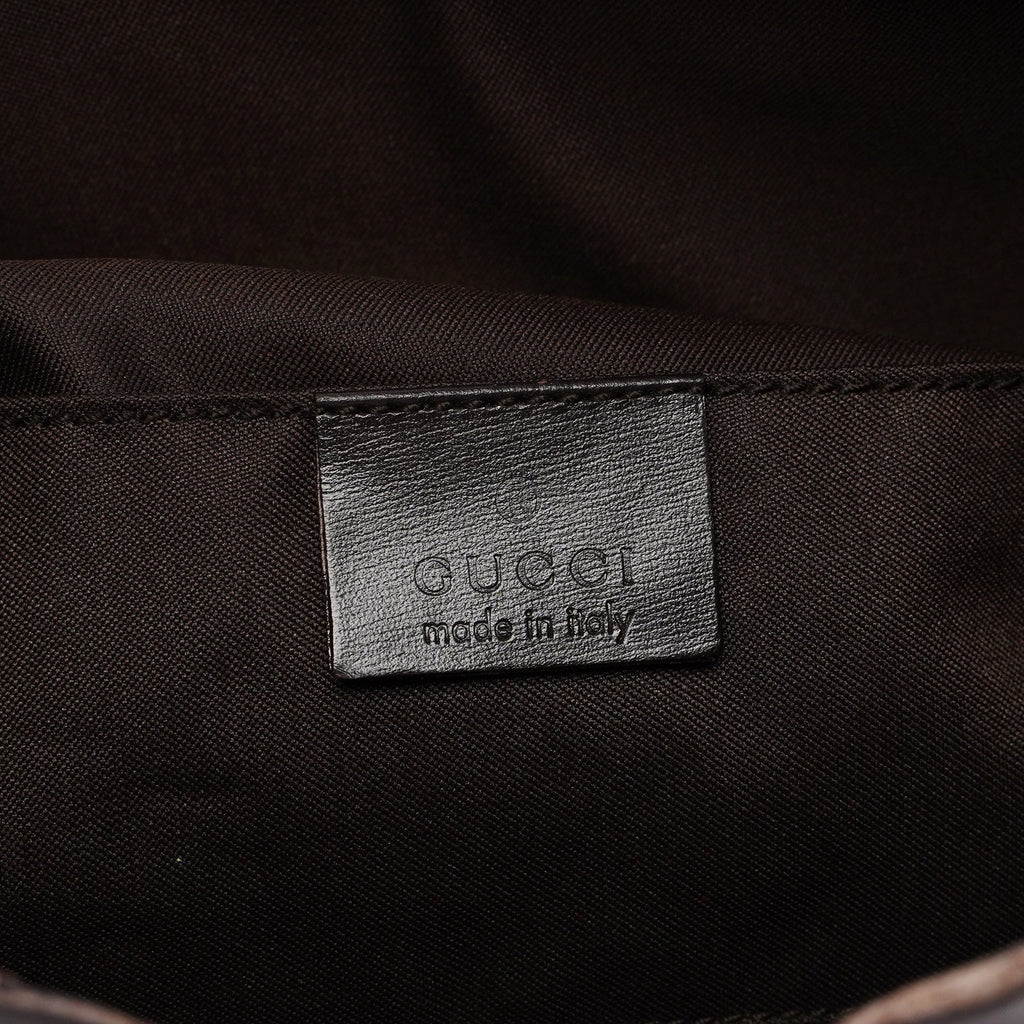 1997 Brown Suede GG Shoulder Bag