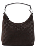1997 Brown Suede GG Shoulder Bag