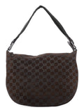 1997 Brown Suede GG Shoulder Bag