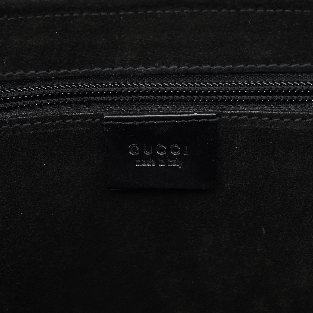 1997 GG Suede Metal Handle Tote Bag